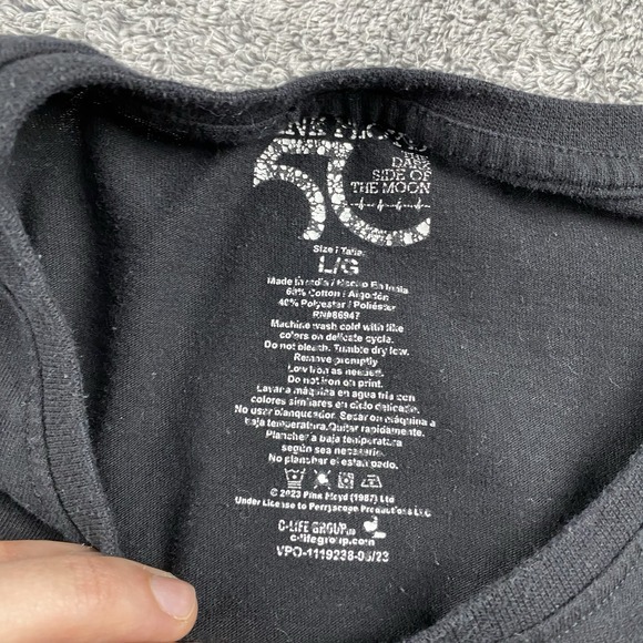Pink Floyd The Dark Side of The Moon 50th Anniversary T-shirt Size Large Black - Picture 9 of 15